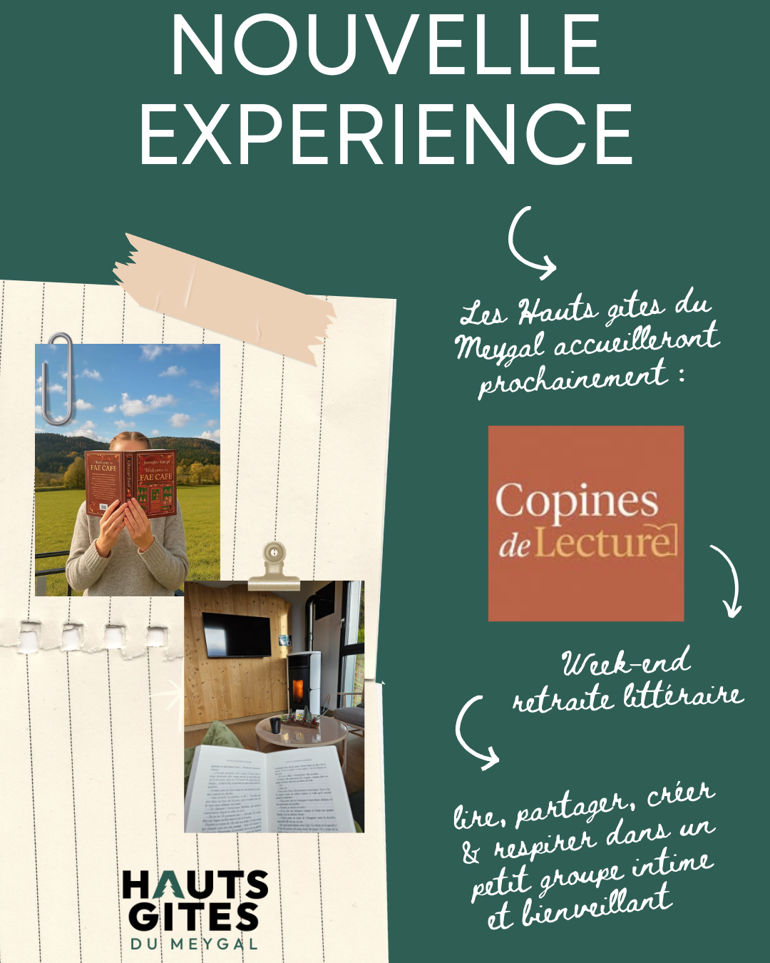 📚✨ Week-end littéraire entre filles aux Hauts Gîtes du Meygal ! ✨📚
